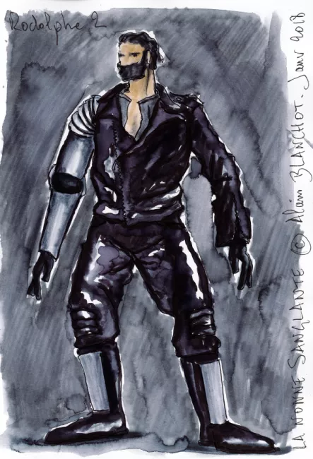 Croquis costumes la Nonne sanglante