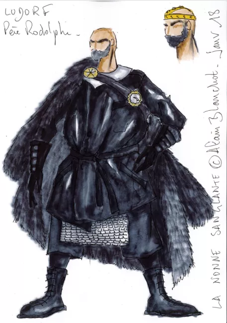 Croquis costumes la Nonne sanglante