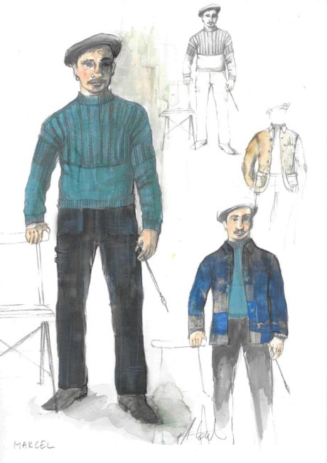 Croquis costume bohème notre jeunesse 