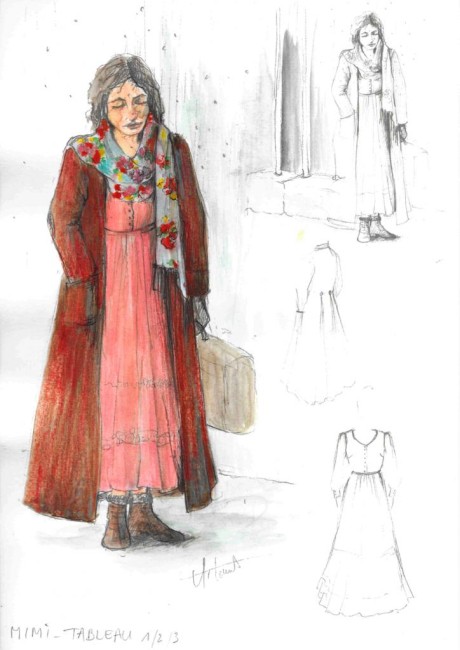 Croquis costume bohème notre jeunesse 