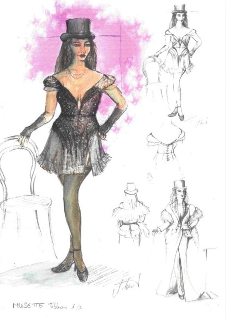 Croquis costume bohème notre jeunesse 