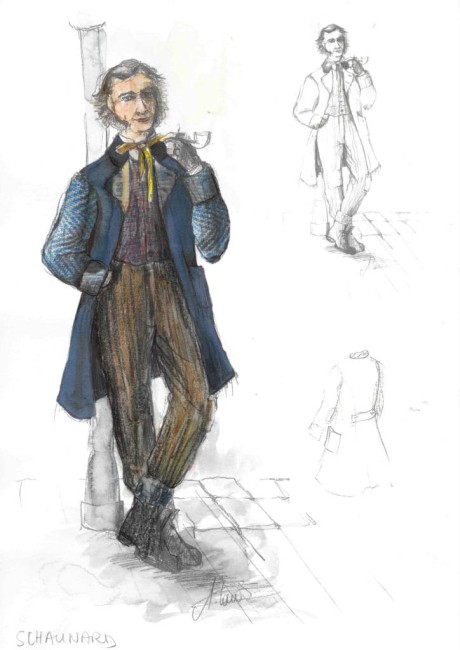 Croquis costume bohème notre jeunesse 