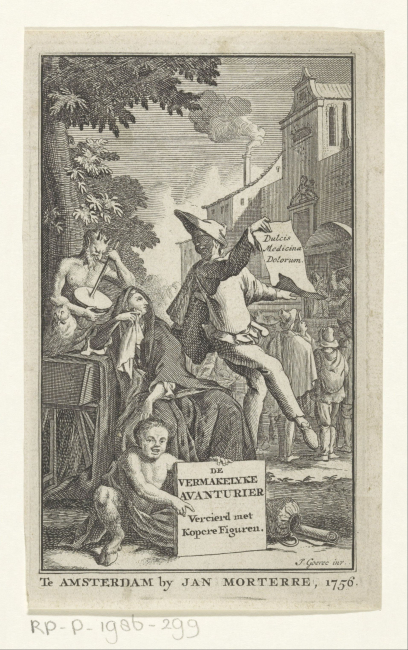 Représentation allégorique avec Momus (personnage allégorique de la comédie) d’après Jan Goeree, 1756