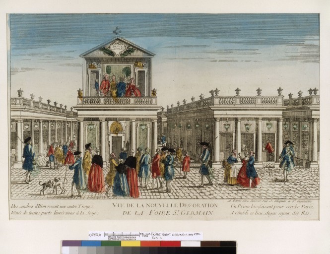 Vue de la nouvelle décoration de la foire St Germain, par Basset, 1782