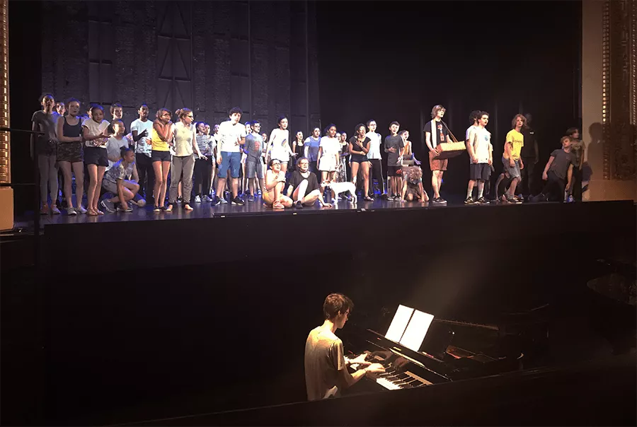 Répétition sur le plateau Favart