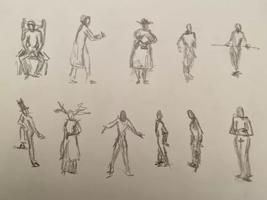 Beaux-Arts, dessin et répétition Les Eclairs