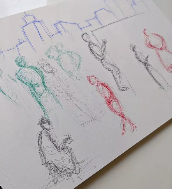 Beaux-Arts, dessin et répétition Les Eclairs