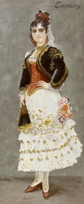 Rôle de Carmen - Célestine Galli-Marié, 1875, Bibliothèque nationale de France, Collection Opéra-Comique