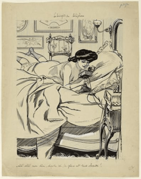 Les bienfaits du téléphone, Jack Abeillé, entre 1904 et 1912, Petit Palais, musée des Beaux-arts de la Ville de Paris, Paris