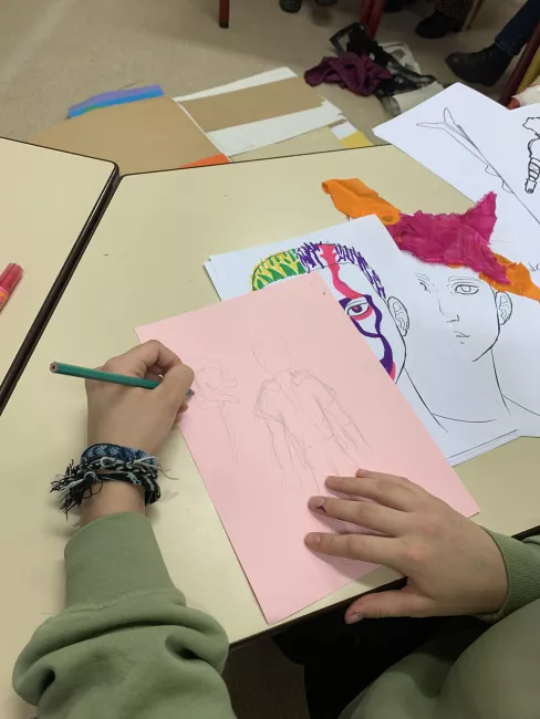 Atelier "carnet de tendance" à la Salpetrière