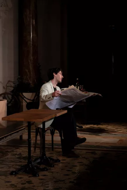 Les répétitions de L'Île de Merlin ou Le Monde renversé