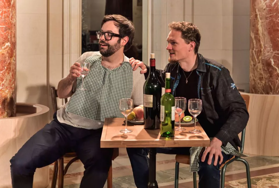 Les répétitions de L'Île de Merlin ou Le Monde renversé