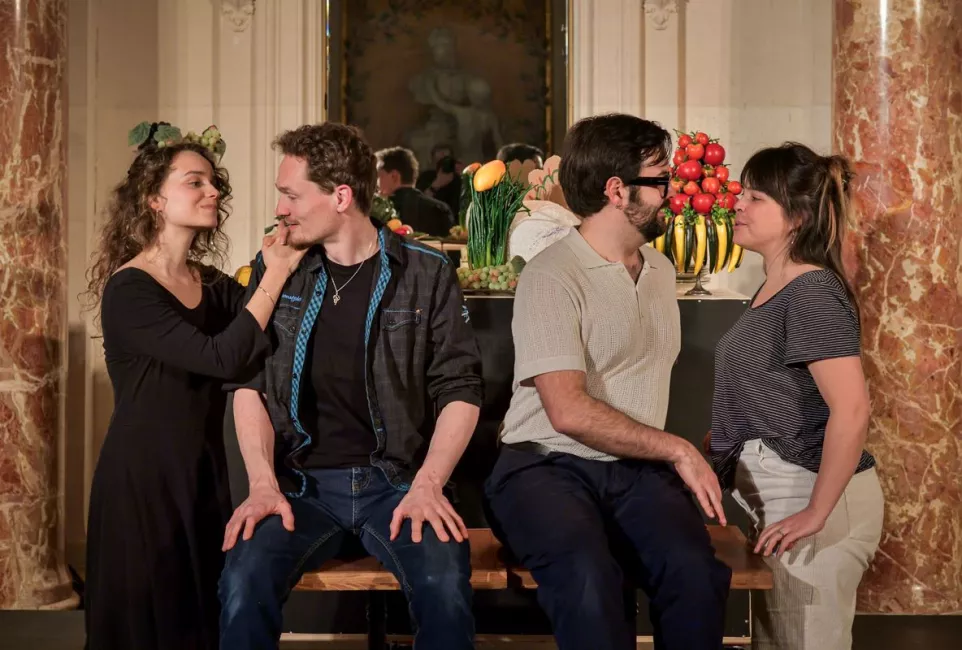 Les répétitions de L'Île de Merlin ou Le Monde renversé