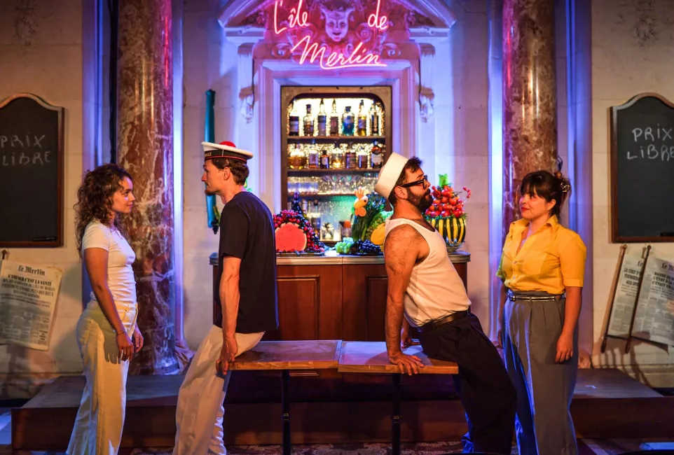 Répétition de L’Île de Merlin ou Le Monde renversé © Stefan Brion