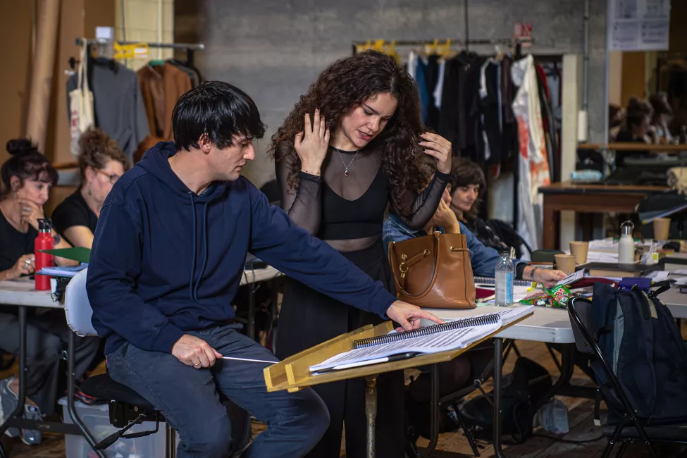 Les répétitions de Iphigénie en Tauride aux Ateliers Berthier (2025) © Stefan Brion