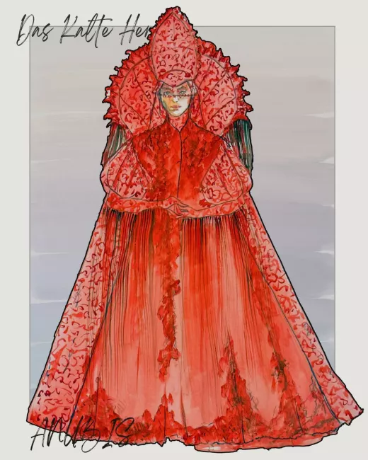 Croquis costume de Anubis (Nuit sans aube, 2026) © Molly Irelan