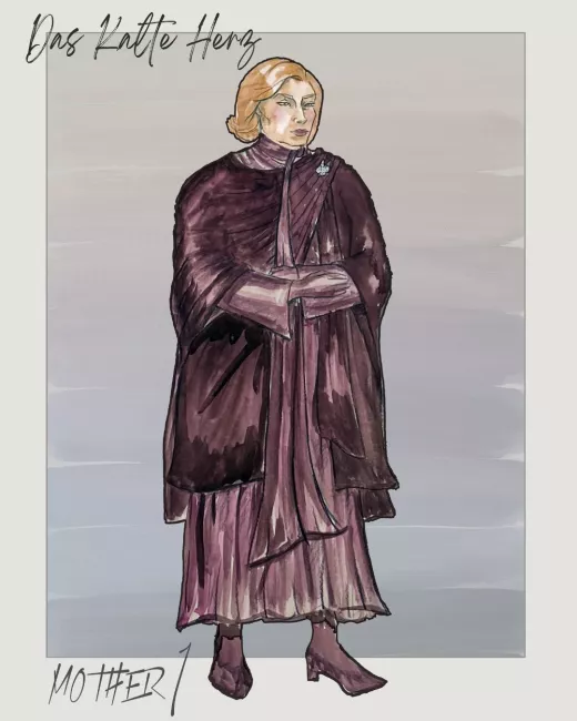 Croquis costume de Mother n°1 (Nuit sans aube, 2026) © Molly Irelan