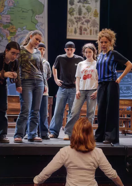 Répétition de Brundibár avec la Maîtrise Populaire au plateau © Stefan Brion