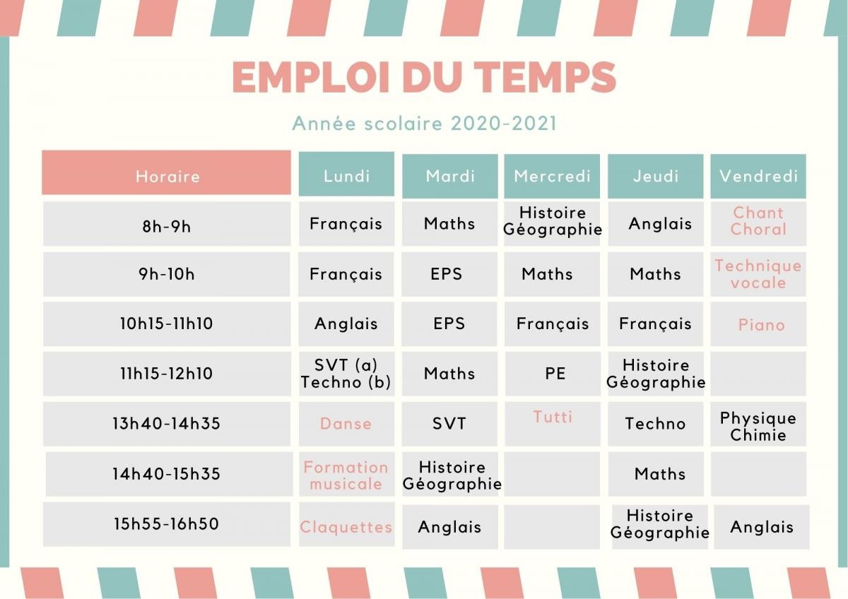 	<p>Emploi du temps des maitrisiens</p>
 