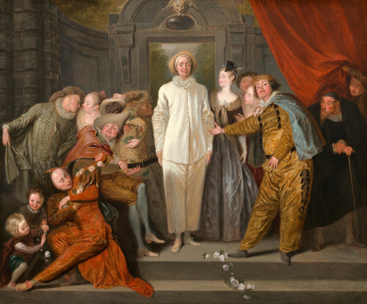 	<p>Les Comédiens italiens, par Antoine Watteau, vers 1720. Samuel H. Kress Collection © NGA</p>
 