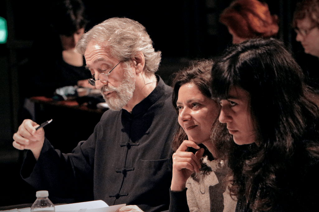 	<p>Répétitions d'Alcione - Jordi Savall, Louise Moaty, Raphaëlle Boitel © Stefan Brion</p>
 