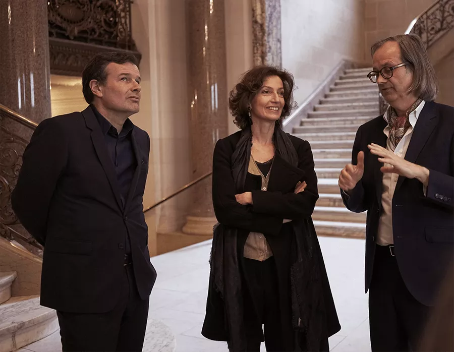Visite de la Ministre de la Culture et de la Communication, Audrey Azoulay, à l'Opéra Comique