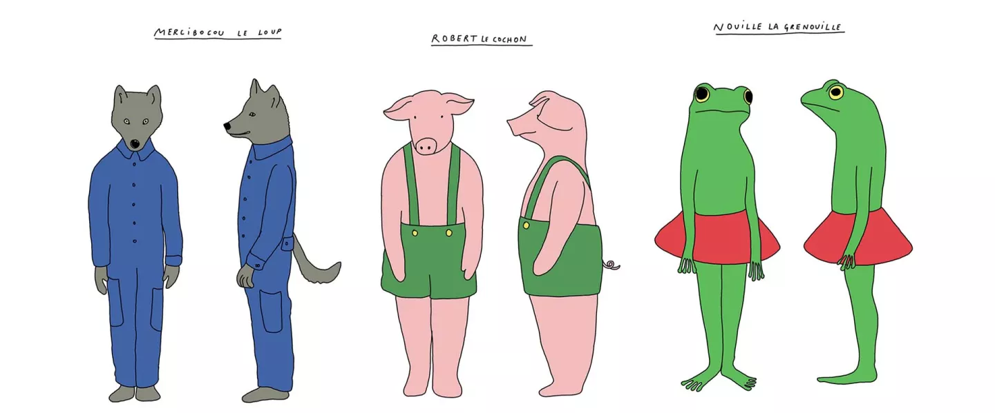 Robert le cochon et les kidnappeurs : Les costumes