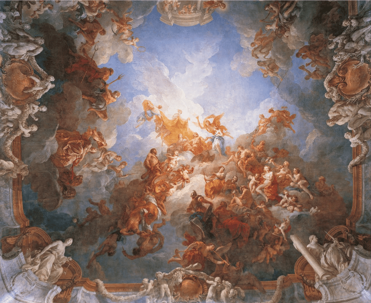 	<p>L'Apothéose d'Hercule ; François Lemoyne 1731 - 1736</p>
 