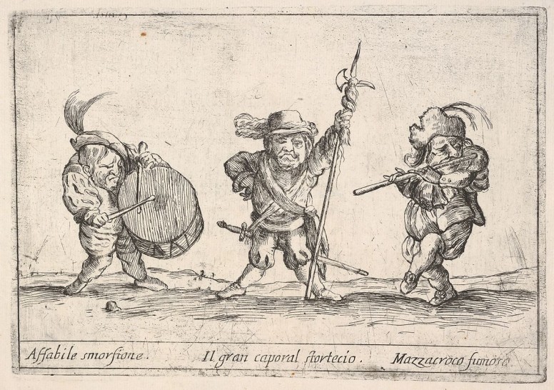 Personnages grotesques, par Agostino Mitelli, vers 1684