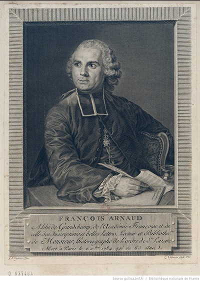 	<p>François Arnaud, par J.S. Duplessis, 1785, @Gallica </p>
 