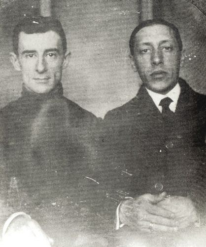 	<p>Ravel et Stravinsky en 1910</p>
 